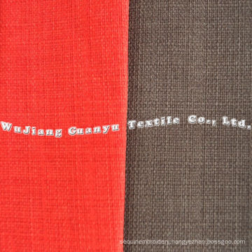 Polyester Linen Fabric with Back for Furniture Decoration